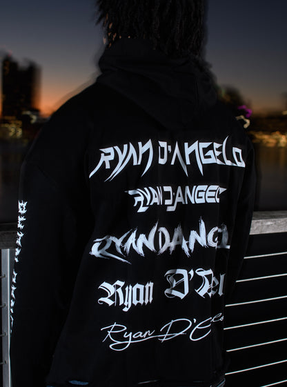 What The Font Distressed Pullover Hoodie