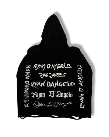 What The Font Distressed Pullover Hoodie