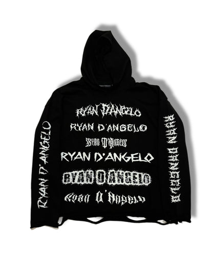 What The Font Distressed Pullover Hoodie