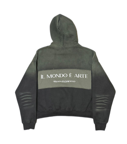 IL Mondo È Arte Distressed Pullover Hoodie
